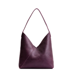 Plum*Large | Mid-size shoulder bag with magnetic snap closure