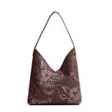 Sepia Large | Mid-size shoulder bag with magnetic snap closure
