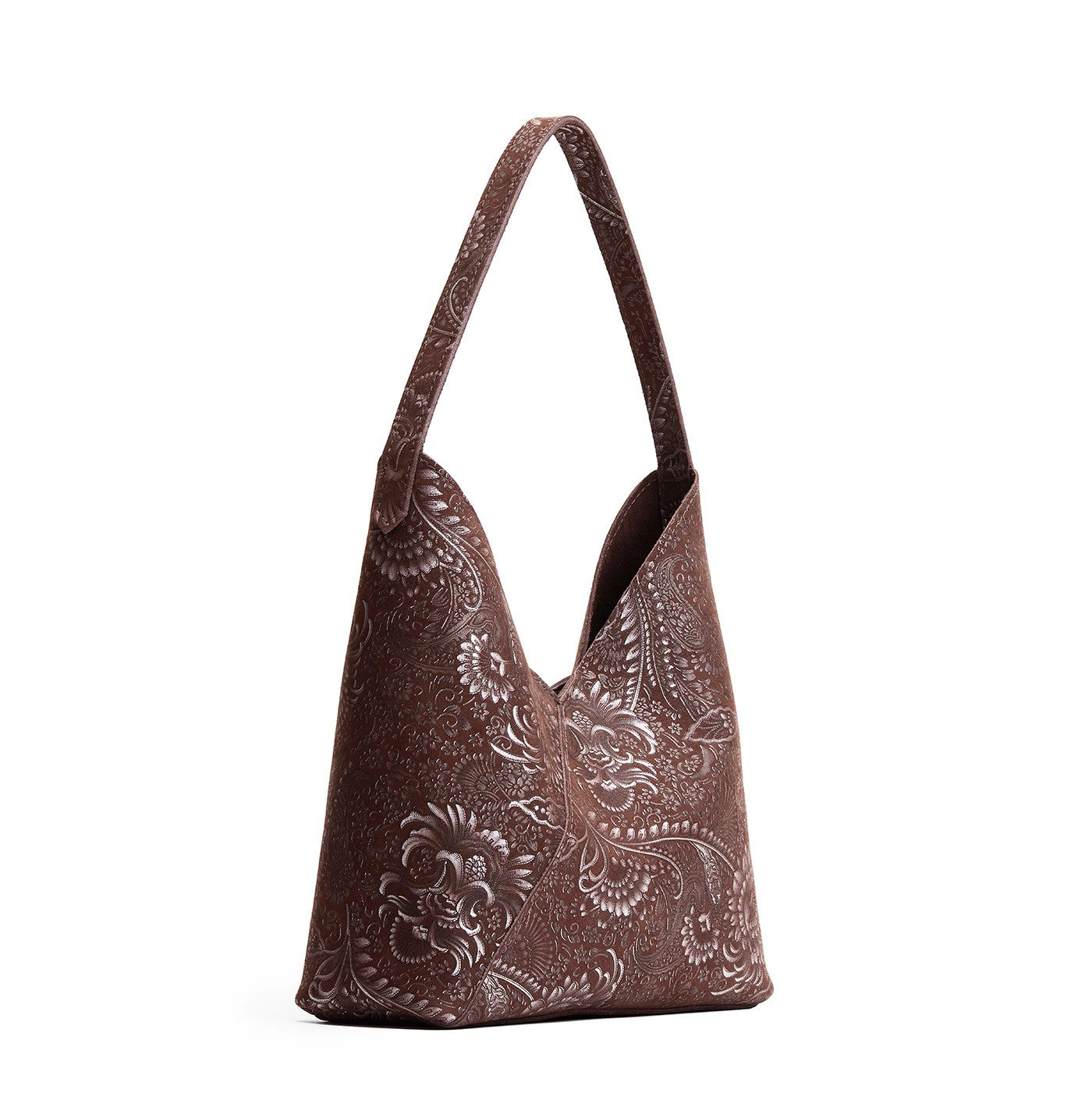 Sepia*Large | Mid-size shoulder bag with magnetic snap closure