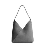 Smoke Grey Large | Mid-size shoulder bag with magnetic snap closure