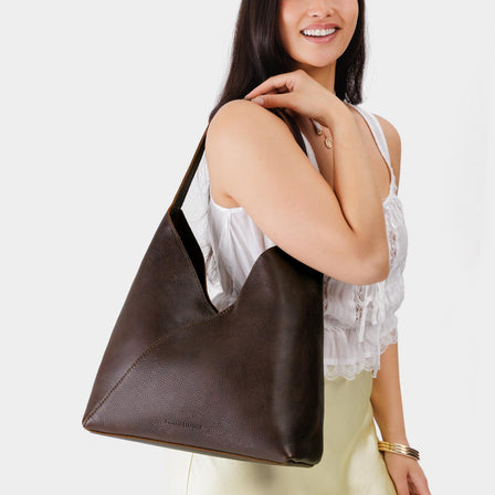Coldbrew*Small | Petite shoulder bag with adjustable strap and magnetic snap closure