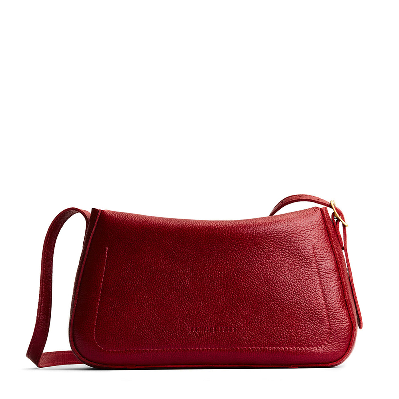 Chili Red*Medium | Leather Crossbody with a flap and magnetic closure