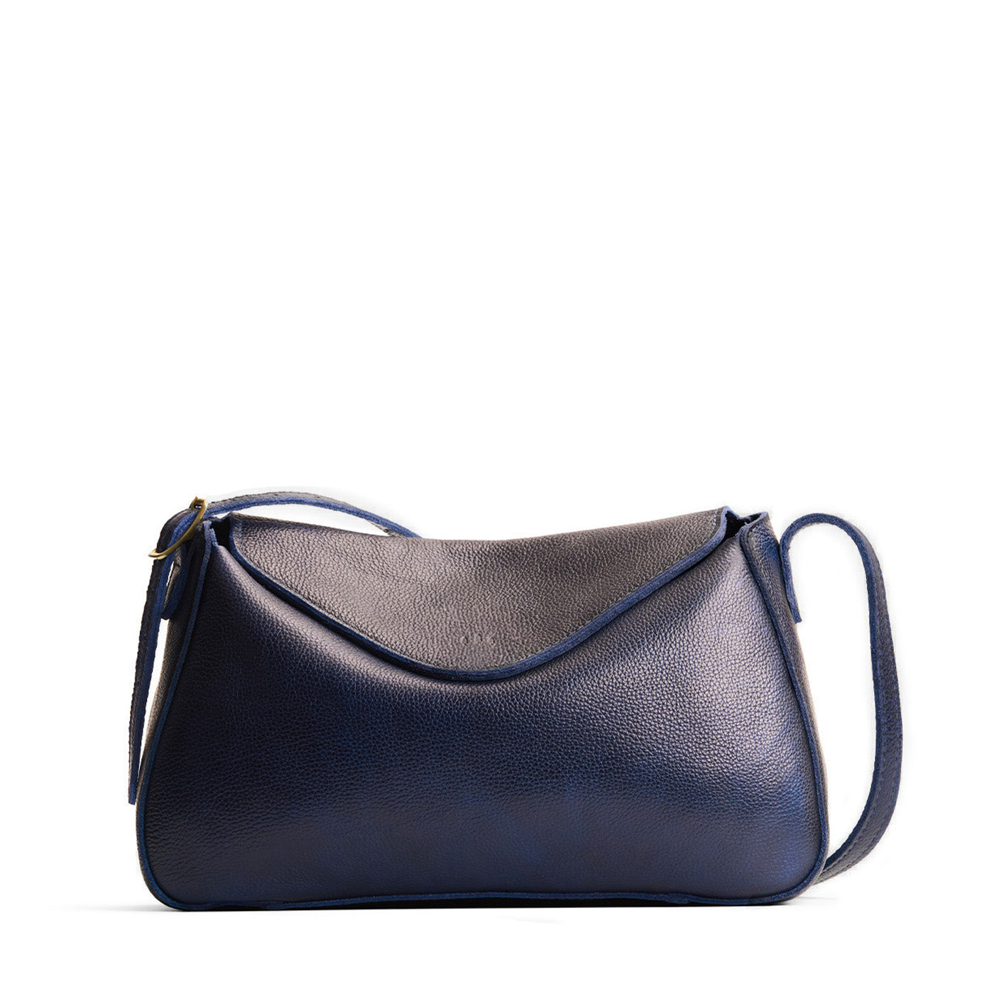 Cobalt*Medium | Leather Crossbody with a flap and magnetic closure