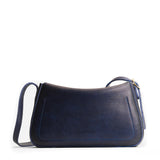 Cobalt Medium | Leather Crossbody with a flap and magnetic closure