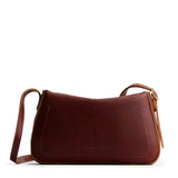 Nutmeg Medium | Leather Crossbody with a flap and magnetic closure