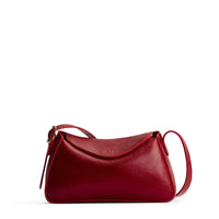 Chili Red*Small | Leather Crossbody with a flap and magnetic closure