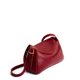 Chili Red Small | Leather Crossbody with a flap and magnetic closure