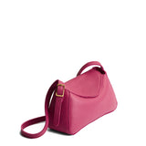 Wild Rose Small | Leather Crossbody with a flap and magnetic closure