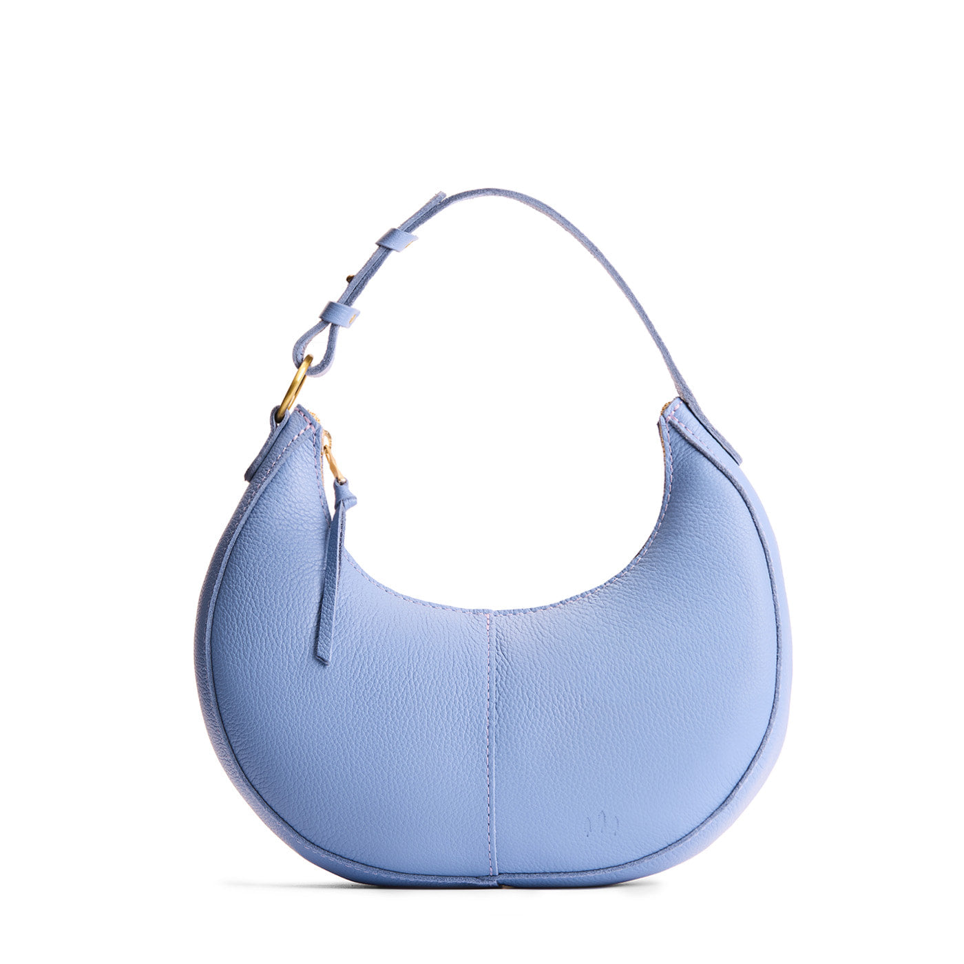 Aster*Classic  | Crescent shaped shoulder bag with zipper closure and adjustable strap