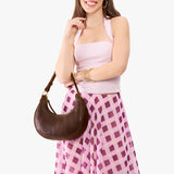 Coldbrew Classic | Crescent shaped shoulder bag with zipper closure and adjustable strap
