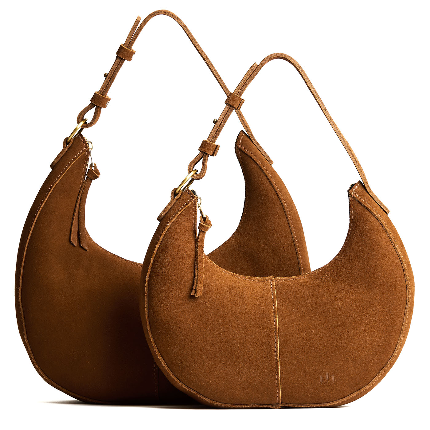 Jackson | Crescent shaped shoulder bag with zipper closure and adjustable strap