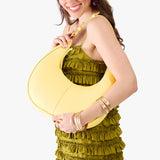 Butter Bliss Large | Large crescent shaped shoulder bag with zipper closure and adjustable strap
