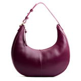 Lollipop Large | Large crescent shaped shoulder bag with zipper closure and adjustable strap