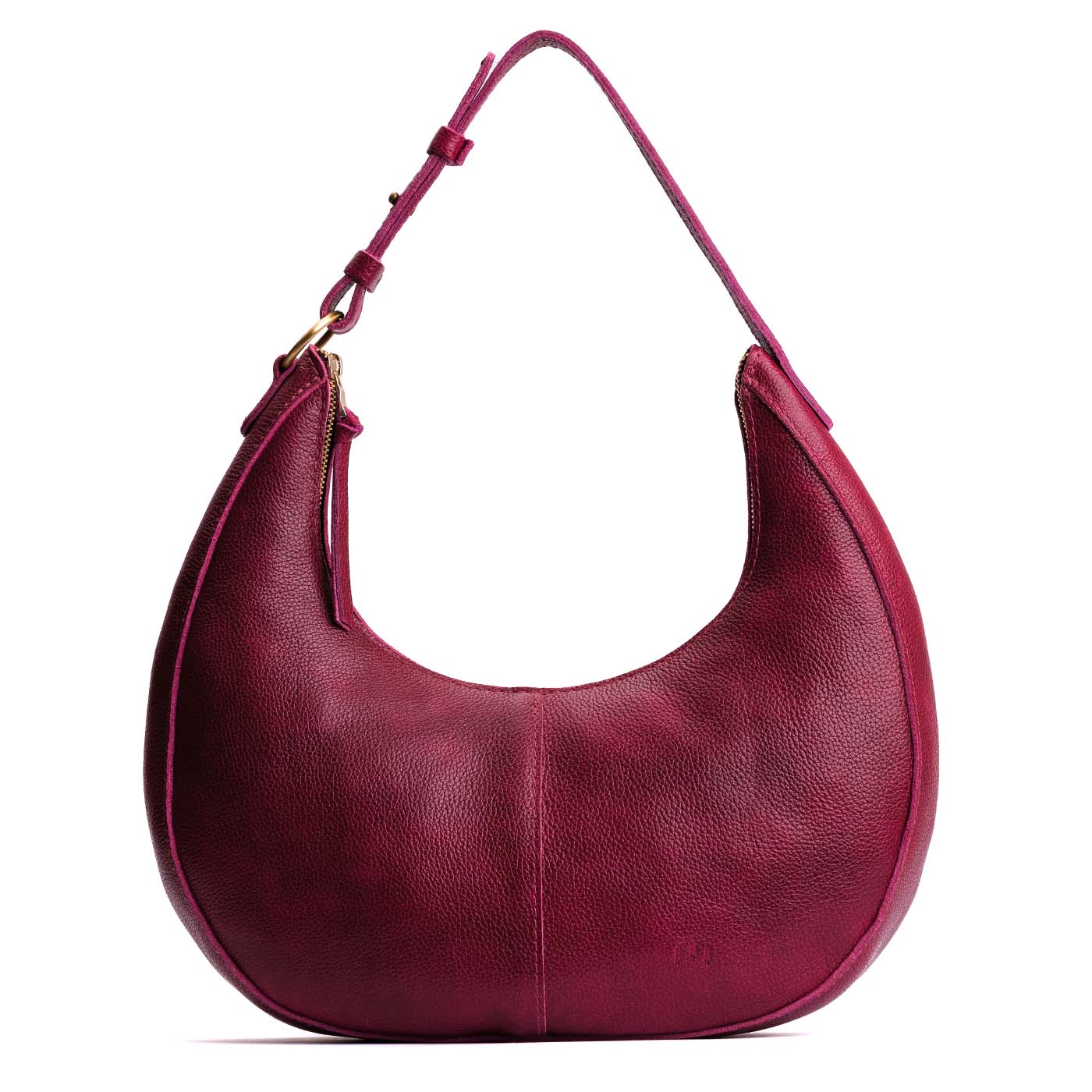 Orchid*Large | Crescent shaped shoulder bag with zipper closure and adjustable strap