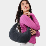 Peppercorn Large | Crescent shaped shoulder bag with zipper closure and adjustable strap