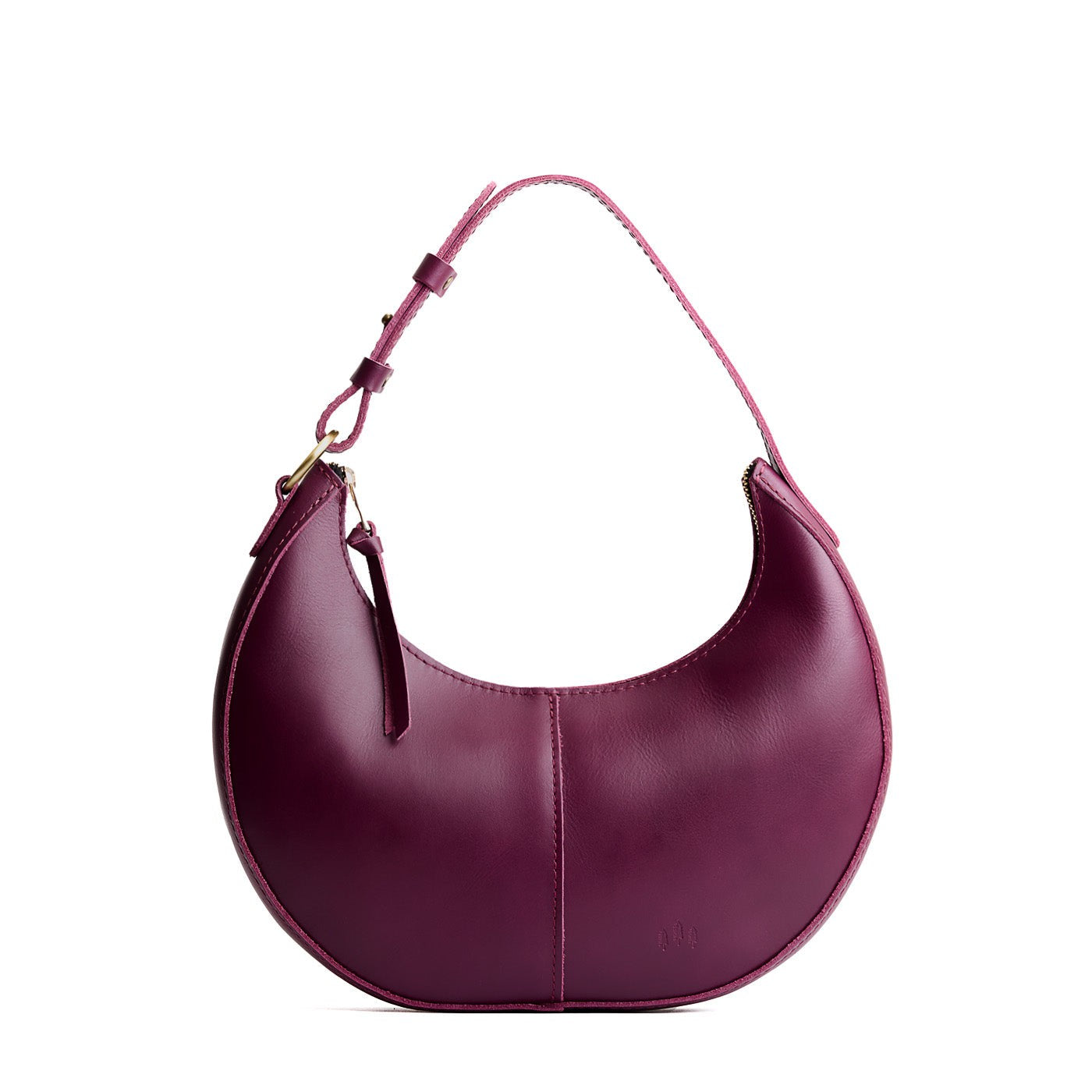Lollipop*Classic | Crescent shaped shoulder bag with zipper closure and adjustable strap