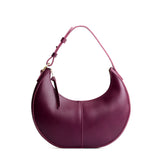 Lollipop Classic | Crescent shaped shoulder bag with zipper closure and adjustable strap