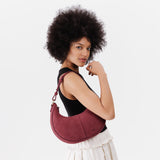 Red Panda Classic | Crescent shaped shoulder bag with zipper closure and adjustable strap