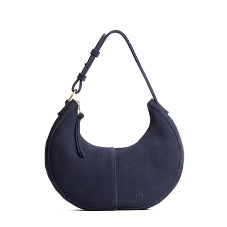 Alaska Blue*Classic | Crescent shaped shoulder bag with zipper closure and adjustable strap