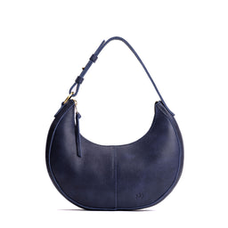 Cobalt*Classic | Crescent shaped shoulder bag with zipper closure and adjustable strap