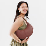 Sunkissed Classic | Crescent shaped shoulder bag with zipper closure and adjustable strap