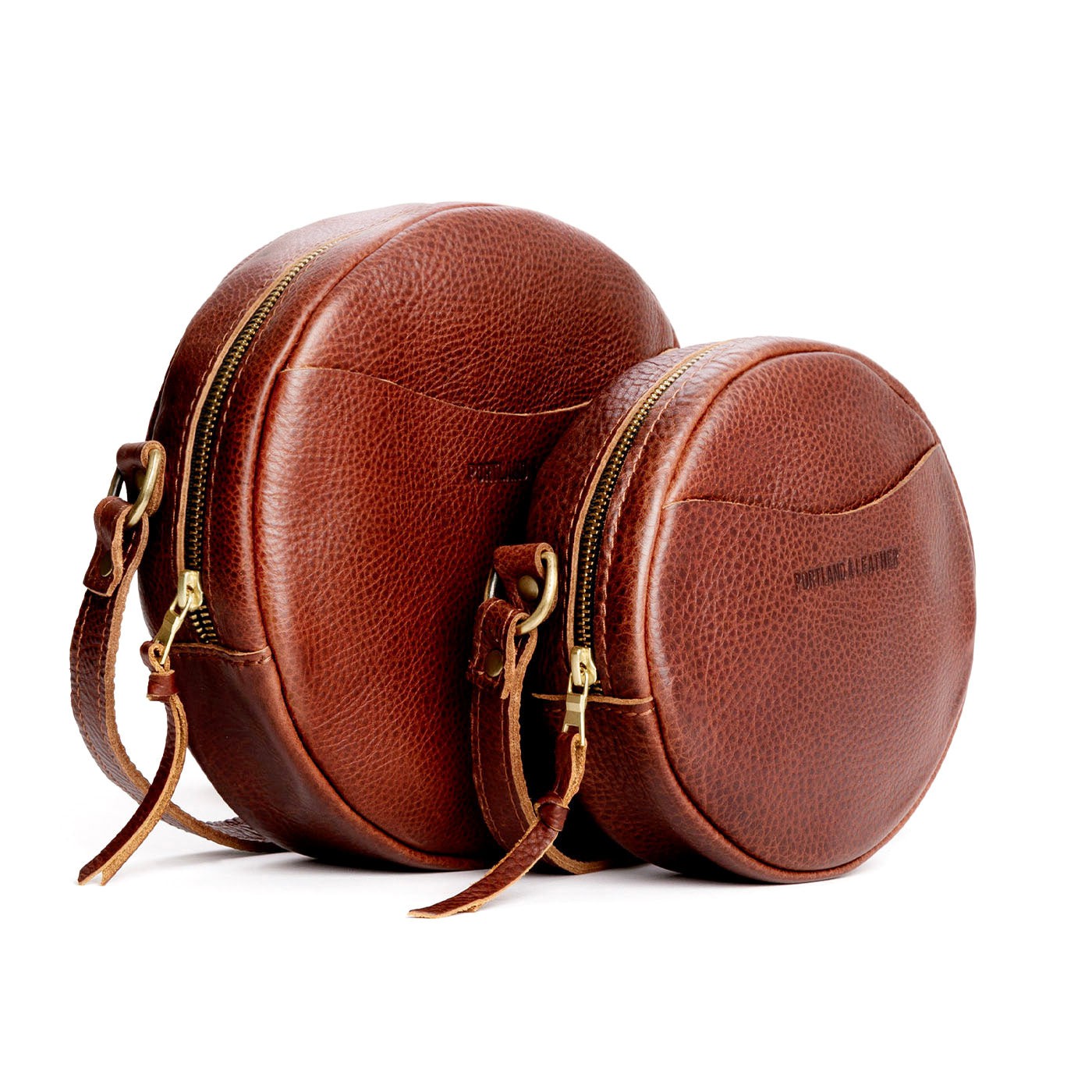 All Color: Nutmeg | leather handmade circle purse