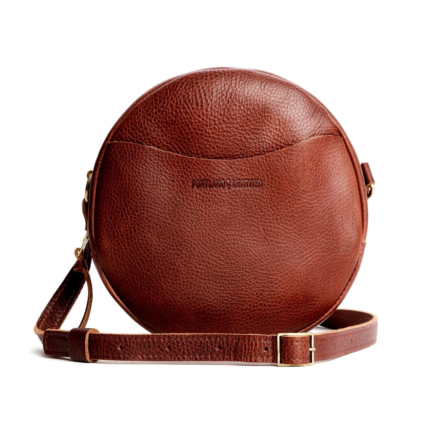 Nutmeg*Large | handmade leather purse circle bag