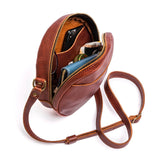 Nutmeg Large | handmade leather purse circle bag
