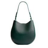 Forest Green Large | Rounded shoulder bag with adjustable strap on a white background