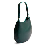 Forest Green Large | Rounded shoulder bag with adjustable strap on a white background