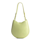 Shadow Lime Medium | Rounded shoulder bag with adjustable strap on a white background