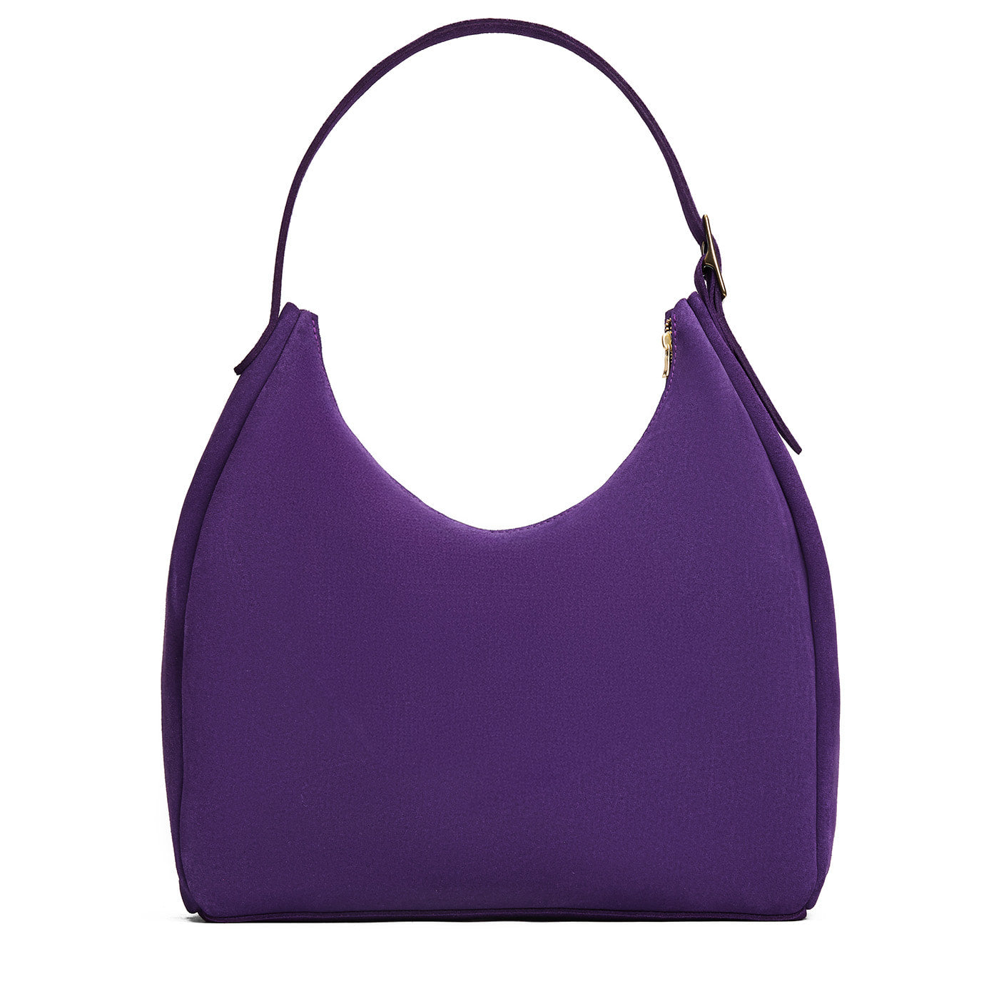 Imperial*Oversized | U-shaped, flat-bottomed leather shoulder bag with adjustable strap