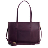 Larkspur Oversized East/West | Structured wide tote bag with overlapping panels and crossbody strap