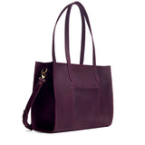 Larkspur Oversized East/West | Structured wide tote bag with overlapping panels and crossbody strap