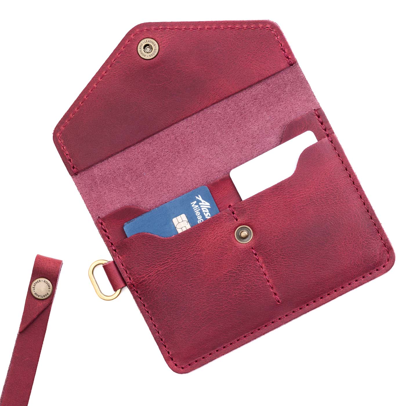 Anemone | Small Leather Passport Wristlet