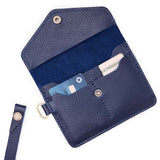 Cobalt | Small Leather Passport Wristlet