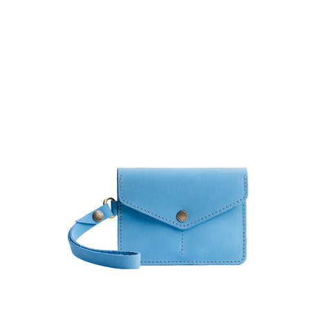 Iceberg Blue | Small Leather Passport Wristlet
