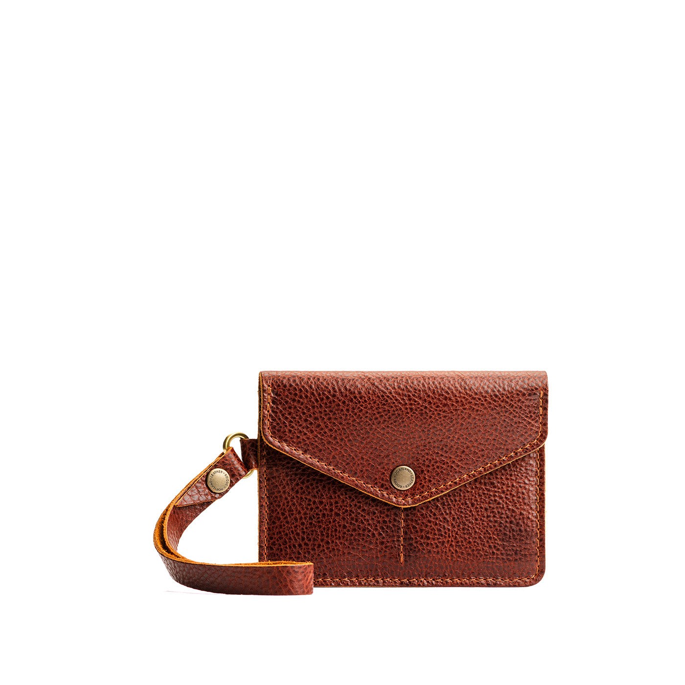 Nutmeg | Small Leather Passport Wristlet