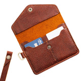 Nutmeg | Small Leather Passport Wristlet