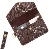 Sepia | Small Leather Passport Wristlet