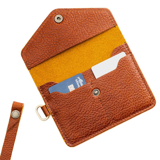 Sienna | Small Leather Passport Wristlet