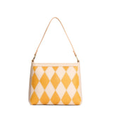 Sun Glaze Small | Triangular shoulder bag with antiqued brass finished hardware