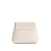 Bone | Leather coin pouch with scalloped edge and three Portland leather tree emblems