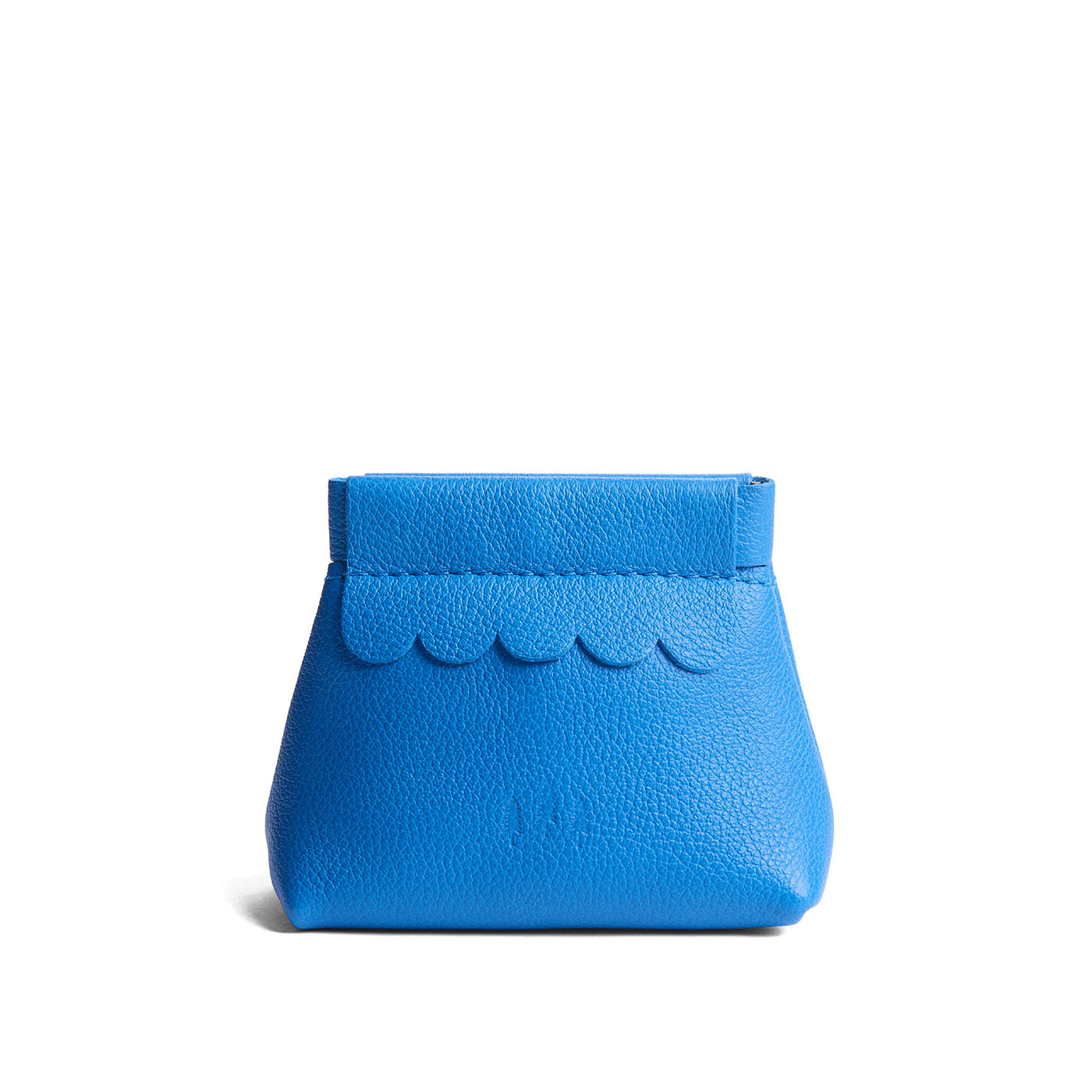 Skydive | Leather coin pouch with scalloped edge and three Portland leather tree emblems