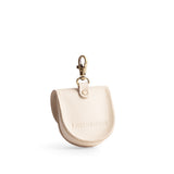 Bone | U shaped pouch with leather flower applique