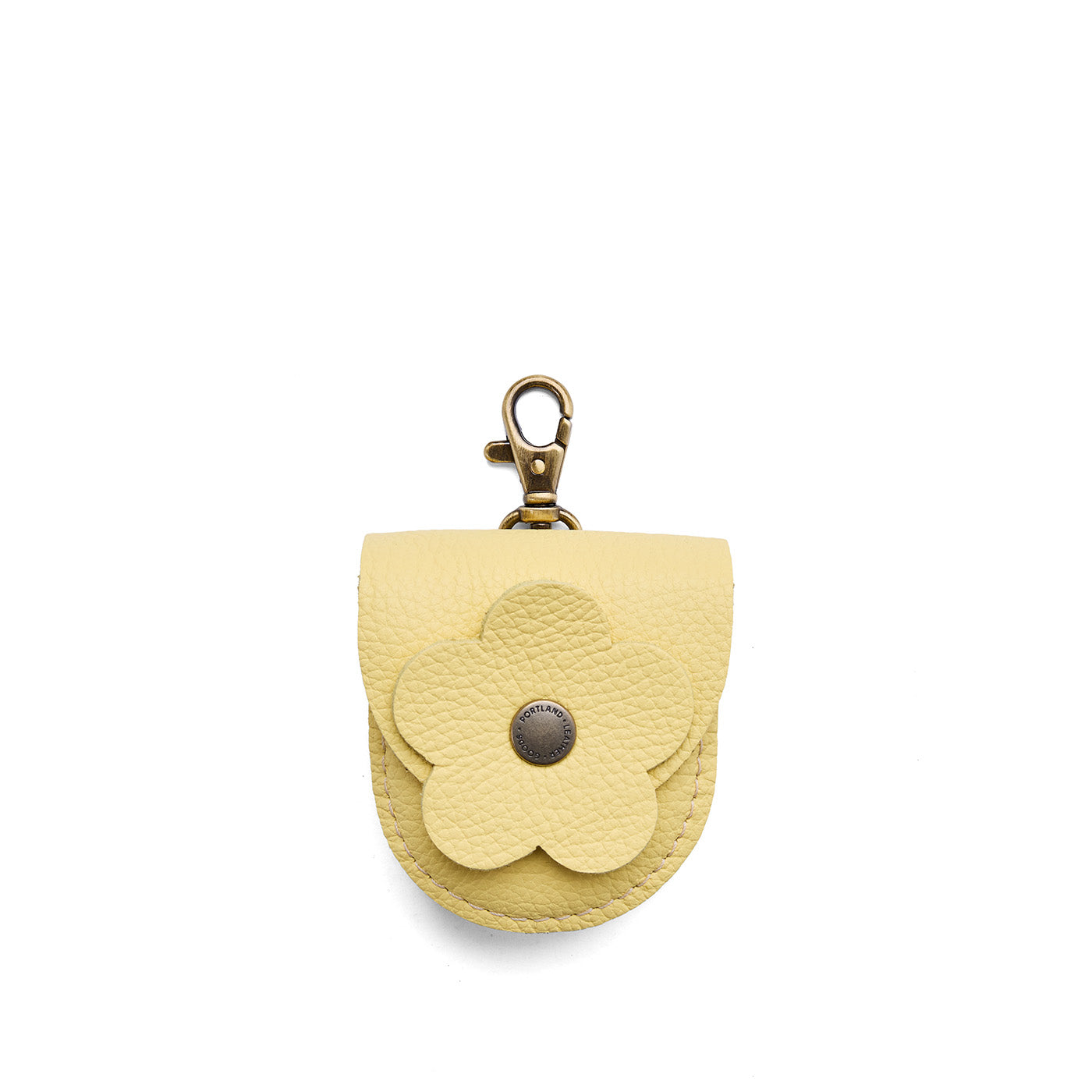 Butter Bliss | U shaped pouch with leather flower applique