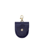 Cobalt | U shaped pouch with leather flower applique