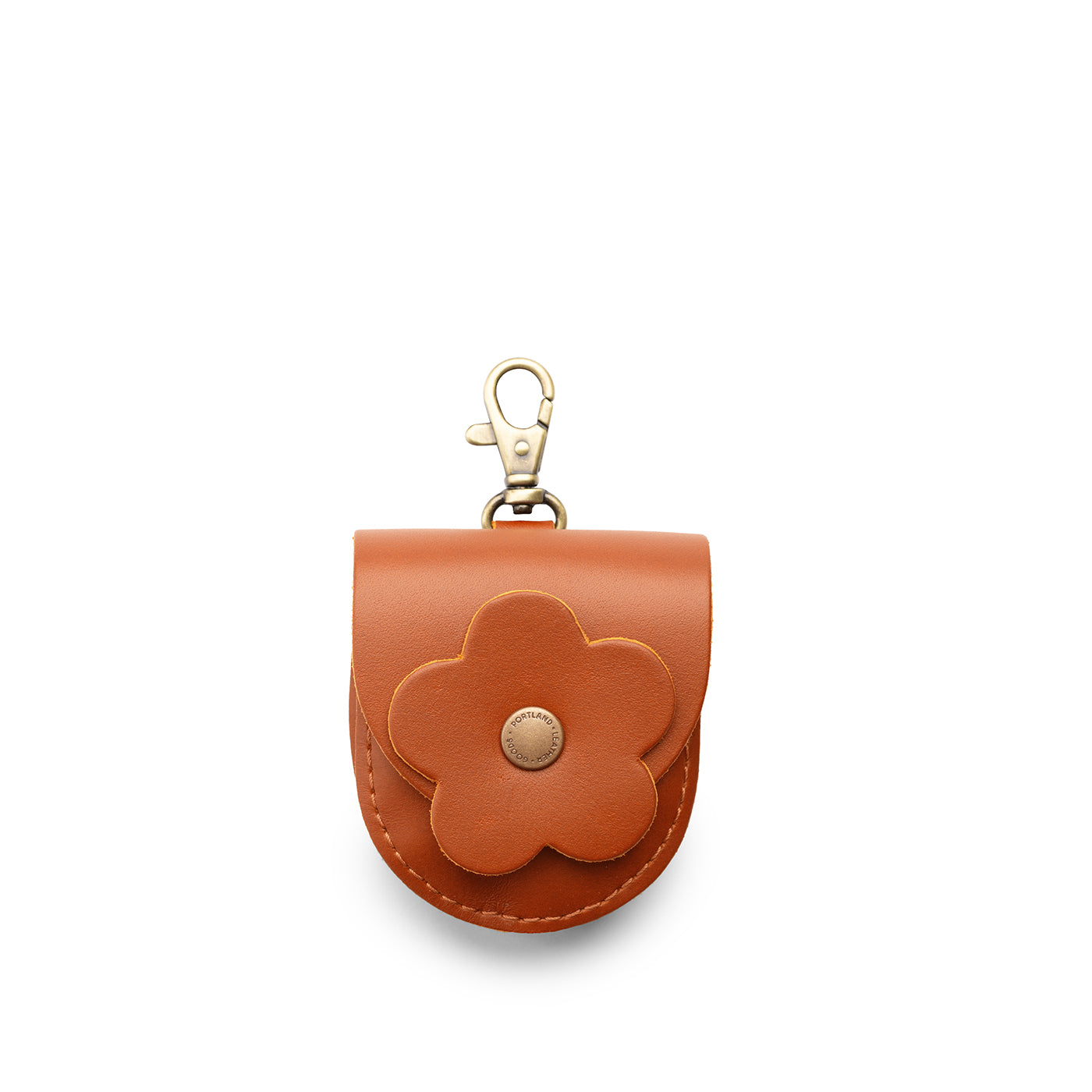 Honey | U shaped pouch with leather flower applique