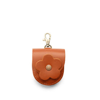 Honey | U shaped pouch with leather flower applique