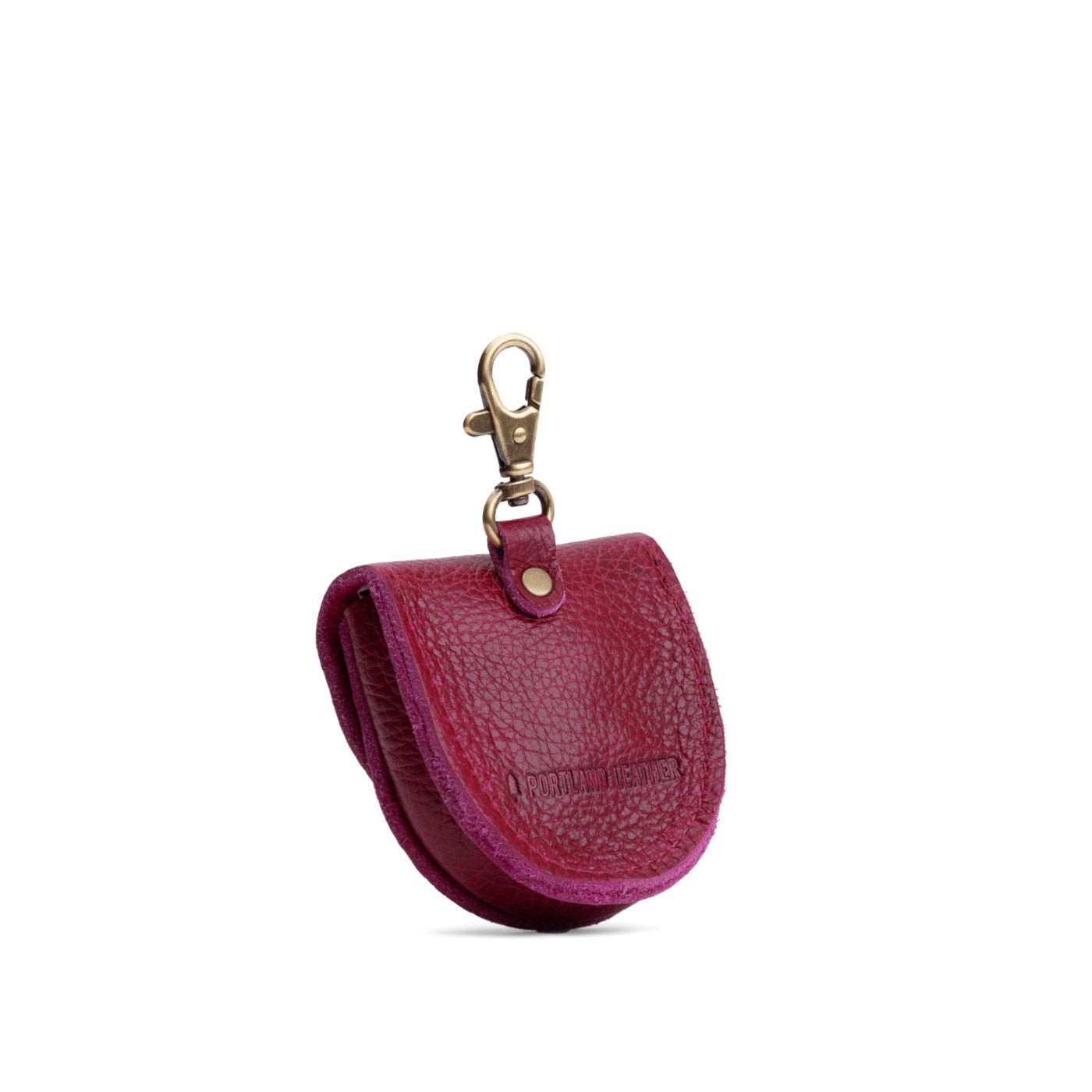 Orchid | U shaped pouch with leather flower applique
